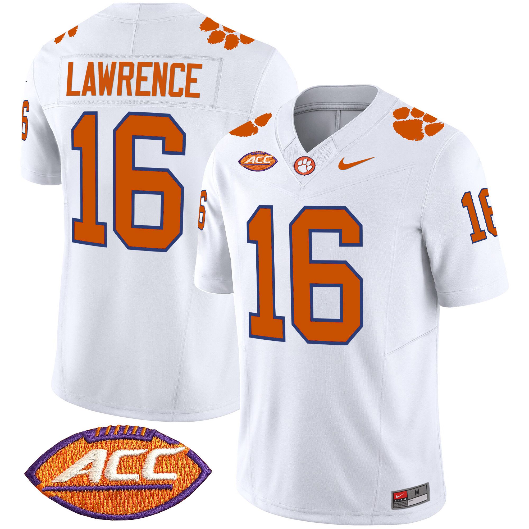 Men Clemson Tigers #16 Lawrence White 2024 Nike Vapor Limited NCAA Jersey